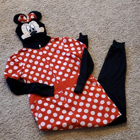 Disney Other Minnie Mouse Fleece Union Suit Onesie Costume